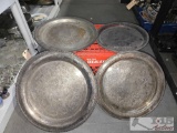 (4) Silver Plated Serving Trays