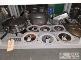 Decorative Plates, Electric Skillet, Dutch Oven, and Baking Pans