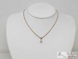 14k Diamond Necklace, 5.3g