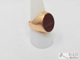 14k Carnelian Gold Ring, 8g