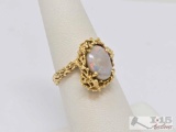 14k Gold Opal Ring, 4.87g