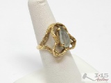 14k Gold Ring with Stone, 6.72g