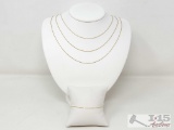 14k Gold Chain Necklaces & Gold Chain bracelet, 4g