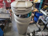 Rubbermaid Trash Can with Tools