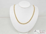 10k Gold Chain Necklace, 22.24g