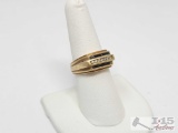 10k Gold Diamond Ring, 10g