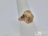 10k Gold Vintage Class Ring, 4.9g