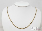 10k Gold Chain Necklace, 14g