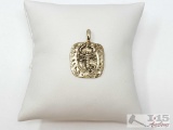 10k Gold Scorpion Pendant, 8g