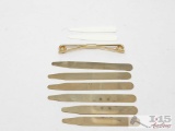 10k Gold Collar Stays, 20.39g