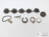 .925 Silver Clip, Rings and Scraps, 54g
