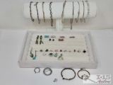 .925 Silver Chain Bracelets, Earrings, & Pendant, 100g