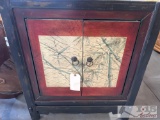 painted black cabinet