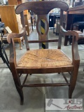 2 Barstools and 1 wooden chair