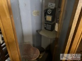 vintage telephone both