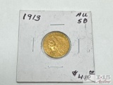 1913 $2.50 Indian Head Eagle Gold Coin