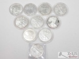 (10) $1 American Eagle Silver Coins