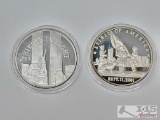 (2) 1oz .999 Fine Silver Coins