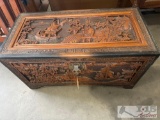 Carved Wood Chest