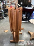 Wooden TV Tray Set Up