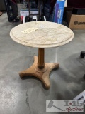 Stone Topped End Table