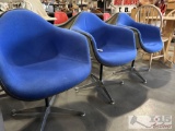 3 Blue Chairs