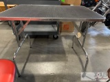 Acrylic and Glass Table with with Folding Table