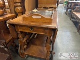 Drop Leaf Cart with Serving Tray