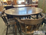 Wooden Table with (5) Chairs