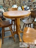 Wood Table & (4) Chairs