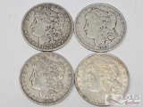 (4) 1879-1921 Morgan Silver Dollars