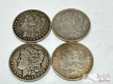 (4) 1879-1900 Morgan Silver Dollars
