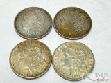 (4) 1921 D Morgan Silver Dollars