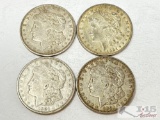 (4) 1921-D Morgan Silver Dollars