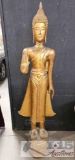 Painted Wooden Buddha Statue