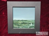'Seascape with Shellfire' by Marc Dennis. 2000, Oil on Wood Panel