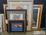 5 Pieces of Framed Art