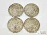 (4) 1921-S Morgan Silver Dollars
