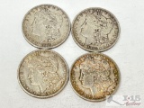 (4) 1879-1897 Morgan Silver Dollars