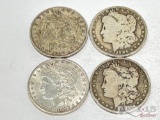(4) 1896-1901 O Morgan Silver Dollars