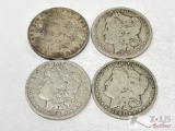 (4) 1881-1901 O Morgan Silver Dollars