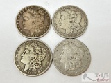 (4) 1882-1900 O Morgan Silver Dollars