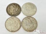 (4) 1889-1921 Morgan Silver Dollars