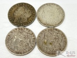 (4) 1890-1900 O Morgan Silver Dollars
