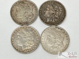 (4) 1879-1904 O Morgan Silver Dollars