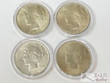 (4) 1923-1925 Silver Peace Dollars