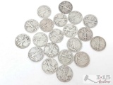 20 Walking Liberty Half Dollars