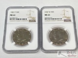 1987 P Kennedy Half Dollar & 1987 D Kennedy Half Dollar