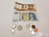 (11) Bank Note And Coins
