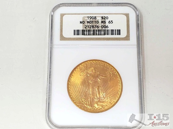 1908 $20 American Eagle Gold Coin
